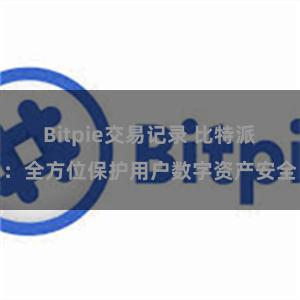 Bitpie交易记录 比特派：全方位保护用户数字资产安全