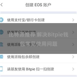 比特派推荐 解决Bitpie钱包常见使用问题