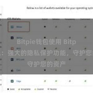 Bitpie钱包使用 Bitpie钱包：强大的隐私保护功能，守护您的资产