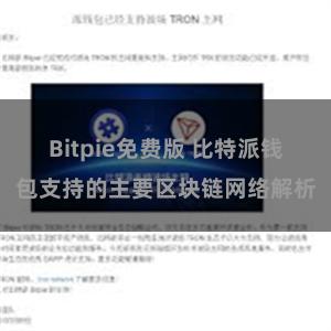 Bitpie免费版 比特派钱包支持的主要区块链网络解析