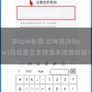 Bitpie私钥 比特派(Bitpie)钱包是否支持免手续费功能？