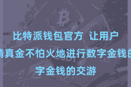 比特派钱包官方  让用户不错精真金不怕火地进行数字金钱的交游